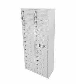 30-Slot Cell Phone Charging Locker USB Cabinet Key Retention Steel Storage Box 15251-STAYON-LOCK