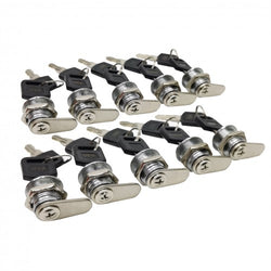 FixtureDisplays® 10 Pack Cam Lock, Each with 2 Keys, for Cabinets, Panels, Mailbox 15252-LOCK-10PK