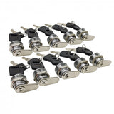 FixtureDisplays® 10 Pack Cam Lock, Each with 2 Keys, for Cabinets, Panels, Mailbox 15252-LOCK-10PK