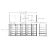 34.8X15.4X9" 30-Slot 5V Outlet Cellphone USB Charging Station Combination Locker 15252-USB-COMBOLOCK