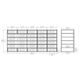 34X15X9 30-Slot Cell Phone iPad Mini 110V Charging Station Locker 15252 110v 30slot