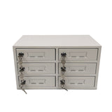 FixtureDisplays? Cellphone Locker Mobilephone Storage Charging Station Camp Work School Classroom 6-Slot, 14.2 Wide X 7.9 Tall X 9 Max 5 Watts Per Slot Output 15253-USB