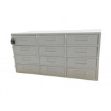 12 Slot Clasp Locker Cellphone iPad Mini Charging Station and Combination Lock