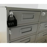 12 Slot Clasp Locker Cellphone iPad Mini Charging Station and Combination Lock