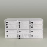 12-Slot Cell Phone Smart Charging Station Locker USB Ports One Plug to Wall Max 5 Watts Per Slot Output 15258-USB