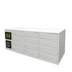 25.9" X 9.1" X 10.4" Secure Cellphone Locker System for Evidence Control with Restricted Access 110V outlet Per Slot 15260-EVIDENCE