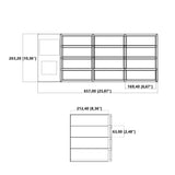 FixtureDisplays? 25.9" X 9.1" X 10.4" Secure Cellphone Locker System for Evidence Control with Restricted Access 110V outlet Per Slot 15260-EVIDENCE