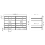 11X2X12" Slot 12Slot Metal Cellphone Locker Cabinet Charge Station iPad Computer Max 5 Watts Per Slot Output 15261