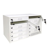 11X2X12" Slot 12Slot Metal Cellphone Locker Cabinet Charge Station iPad Computer Max 5 Watts Per Slot Output 15261