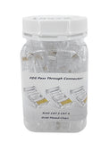 Pass through Cable Connector Gold plated 100 pieces End pass RJ45 Cat5 Cat5e