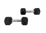 15 LB Dumbbell One Pair of Two 15 lbs Dumb bells Hex End Rubber Coated Weight