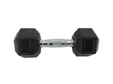 15 LB Dumbbell One Pair of Two 15 lbs Dumb bells Hex End Rubber Coated Weight