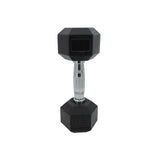 15 LB Dumbbell One Pair of Two 15 lbs Dumb bells Hex End Rubber Coated Weight