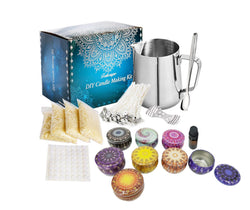Candle Making Kit Wax DIY Pour Pot Wicks Sticker Holder Cans Fragrance Coloring