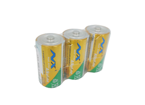 3PK C battery 1.5V Daily Alkaline Battery 3PK Non Rechargeable Size C Battery