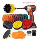22PCS Drill Brush Attachment Kit with 6  Extension Rod Scrub Pads Cleaner 15285