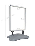 Outdoor Wind Resistant Poster Frame Sign Board Menu Board Sidewalk Marketing Stand 24X32Graphics Two Sided Snap Frame, Fillable with Sand or Concrete 15304
