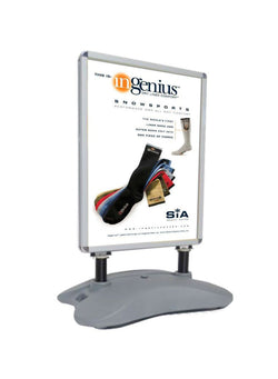 Outdoor Wind Resistant Poster Frame Sign Board Menu Board Sidewalk Marketing Stand 24X32Graphics Two Sided Snap Frame, Fillable with Sand or Concrete 15304