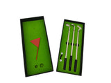 Golf Pen Set Mini Desktop Golf Ball Pen Gift Set Putter Iron Driver Signature