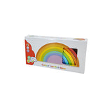 Rainbow Stacker Puzzle Blocks Wooden Pcs Color Shape Matching Jigsaw Montessori