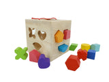 Educational Wooden Shape Sorter Cube Pre Kindergarten Toy Toddler