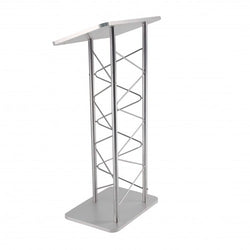 24" x 46.7" x 16" Silver Truss Podium Lectern Pulpit Church School Hotel Speech  15344