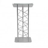 24" x 46.7" x 16" Silver Truss Podium Lectern Pulpit Church School Hotel Speech  15344