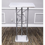 24" x 46.7" x 16" Silver Truss Podium Lectern Pulpit Church School Hotel Speech  15344