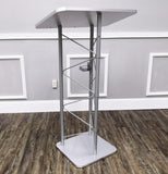 Silver Truss Podium Church Pulpit Conference Lectern School Lectern Event Podium 15344