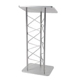 Silver Truss Podium Church Pulpit Conference Lectern School Lectern Event Podium 15344