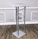 Silver Truss Podium Church Pulpit Conference Lectern School Lectern Event Podium 15344