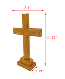 11 Tabletop Rubber Wood Cross Standing Cross Church Altar Prayer Mantel  15348