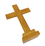 11 Tabletop Rubber Wood Cross Standing Cross Church Altar Prayer Mantel  15348