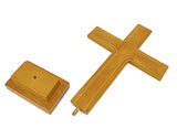 11 Tabletop Rubber Wood Cross Standing Cross Church Altar Prayer Mantel  15348