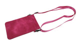 Cell Phone Purse Shoulder Hand Carry Bag Women Girl Pleather Rose Color Handbag