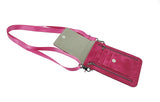 Cell Phone Purse Shoulder Hand Carry Bag Women Girl Pleather Rose Color Handbag