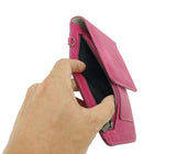 Cell Phone Purse Shoulder Hand Carry Bag Women Girl Pleather Rose Color Handbag