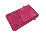 Cell Phone Purse Shoulder Hand Carry Bag Women Girl Pleather Rose Color Handbag