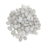 Decorative Polished White Pebbles 3/8 13/16 Gravel Size 2LBS Small Bag 4X6X2