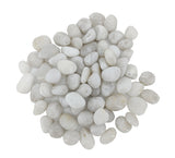 Decorative Polished White Pebbles 3/8 13/16 Gravel Size 2LBS Small Bag 4X6X2