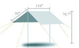 Waterproof Hammock 10 X 10' Tarp Camping Tent Sun Shield Roof Cover Backpack
