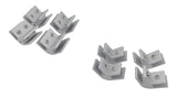 90 Degrees Aluminum Alloy Glass Clamp Holder Corner Bracket 8.3 mm (0.34) Thick