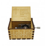 FixtureDisplays® Music Box - Amazing Grace 3 3/8 X 2 X 1 5/8" Hymn Christian Gift for Mother Father Daughter Son Brother Sisters Religius Communion Play While Cranking 15369