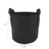 3 Gallon Capacity Black Plant Grow Fabric Bags 12PK Vegetable Flower Pots