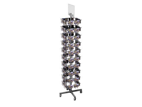72 Pocket Coaster Display 3.9" Wide Pocket Magnet Rack Small Greeting Card Souvenior Wire Stand 15395