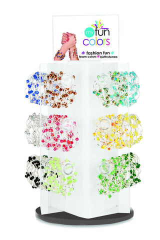 Plexiglass_Acrylic_18 bar_Bracelet_Rotating_Spinner_Rack_15396
