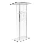 Clear Acrylic Podium Transparent Church Pulpit Plexiglass Lectern Debate Wedding 15411+12152