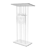 Clear Acrylic Podium Transparent Church Pulpit Plexiglass Lectern Debate Wedding 15411+12152