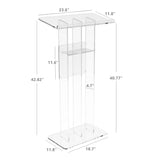Clear Acrylic Podium Transparent Church Pulpit Plexiglass Lectern Debate Wedding