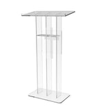 Clear Acrylic Podium Transparent Church Pulpit Plexiglass Lectern Debate Wedding